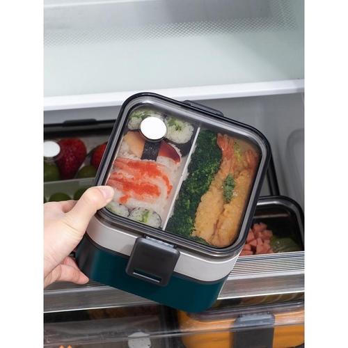 38￥归宿日式三明治便当盒便携野餐带盖汉堡收纳盒面包保鲜